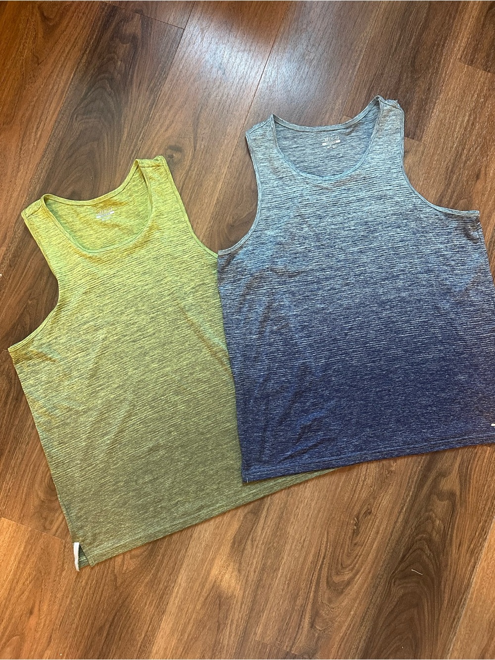 bcg Men's Ombre Tank Tops - Yellow Green & Blue